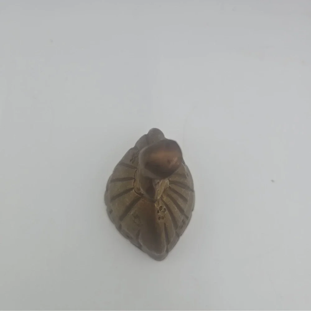 Vintage Brass Lady Bell Crinoline Dress Figural Table Bell Made in India 3